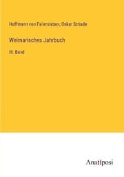 Cover von Weimarisches Jahrbuch