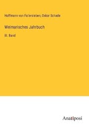 Cover von Weimarisches Jahrbuch