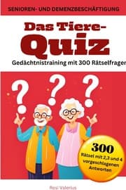 Cover von Das Tiere-Quiz Gedächtnistraining mit 300 Rätselfragen
