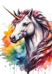 Cover von Blanko Notizbuch A4-Format, 200+ Seiten, Soft Cover, Register, Einhorn Regenbogen Original Miodenkmit Blank Notebook Perfekt als Notizbuch, Blankobuch, Leeres Tagebuch