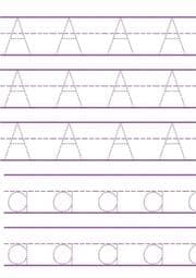 Cover von Übungsbuch zum Nachzeichnen von ABC-Buchstaben für Kinder: Alphabet schreiben lernen. Handschrift-Aktivitätsbuch für Vorschulkinder, Kindergärten