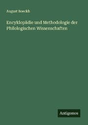 Cover von Encyklopädie und Methodologie der Philologischen Wissenschaften