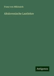 Cover von Altslovenische Lautlehre