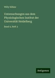 Cover von Untersuchungen aus dem Physiologischen Institut der Universität Heidelberg