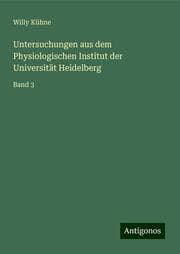 Cover von Untersuchungen aus dem Physiologischen Institut der Universität Heidelberg