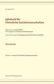Cover von Jahrbuch für christliche Sozialwissenschaften, 54. Band (2013)