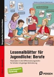 Cover von Lesemalblätter für Jugendliche: Berufe