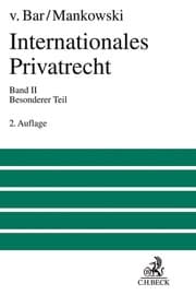 Cover von Internationales Privatrecht II