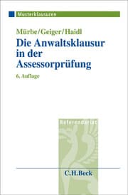 Cover von Die Anwaltsklausur in der Assessorprüfung