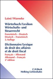 Cover von Wörterbuch / Lexikon Wirtschafts- und Steuerrecht