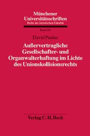 Cover von Außervertragliche Gesellschafter- und Organwalterhaftung im Lichte des Unionskollisionsrechts
