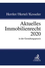 Cover von Aktuelles Immobilienrecht 2020