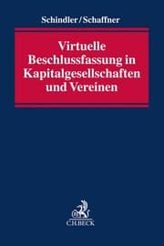 Cover von Virtuelle Beschlussfassung in Kapitalgesellschaften und Vereinen