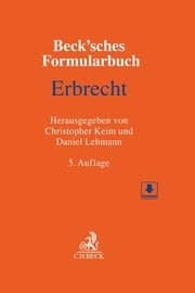 Cover von Beck'sches Formularbuch Erbrecht