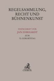 Cover von Regelsammlung, Recht und Bühnenkunst