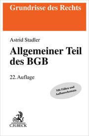 Cover von Allgemeiner Teil des BGB