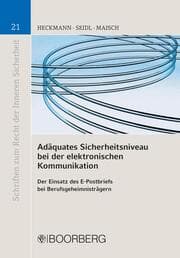 Cover von Adquates Sicherheitsniveau bei der elektronischen Kommunikation