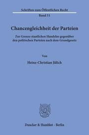 Cover von Chancengleichheit der Parteien.