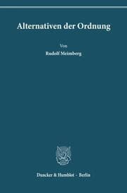 Cover von Alternativen der Ordnung.
