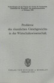 Cover von Probleme des räumlichen Gleichgewichts in der Wirtschaftswissenschaft.
