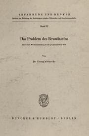 Cover von Das Problem des Bewußtseins.