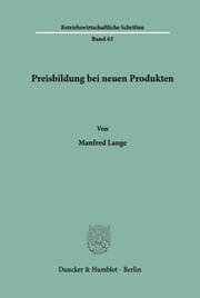 Cover von Preisbildung bei neuen Produkten.