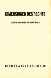 Cover von Dimensionen des Rechts.
