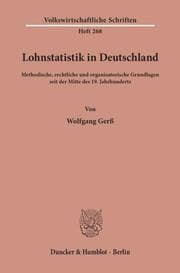 Cover von Lohnstatistik in Deutschland.