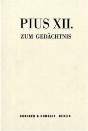 Cover von Pius XII. zum Gedächtnis.