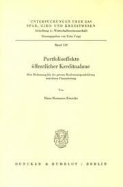 Cover von Portfolioeffekte öffentlicher Kreditnahme.