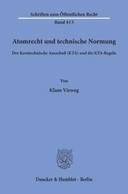 Cover von Atomrecht und technische Normung.