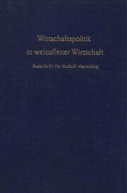 Cover von Wirtschaftspolitik in weltoffener Wirtschaft.