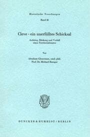Cover von Cleve - ein unerfülltes Schicksal.