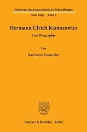 Cover von Hermann Ulrich Kantorowicz.