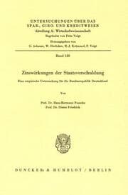 Cover von Zinswirkungen der Staatsverschuldung.