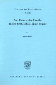 Cover von Zur Theorie der Familie in der Rechtsphilosophie Hegels.