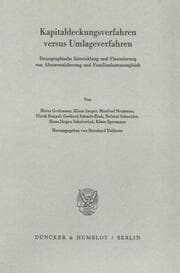 Cover von Kapitaldeckungsverfahren versus Umlageverfahren.