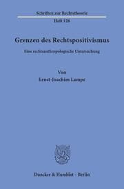 Cover von Grenzen des Rechtspositivismus.