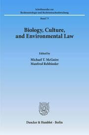 Cover von Biology, Culture, and Environmental Law.