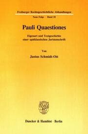 Cover von Pauli Quaestiones.