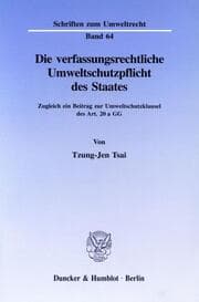 Cover von Die verfassungsrechtliche Umweltschutzpflicht des Staates.