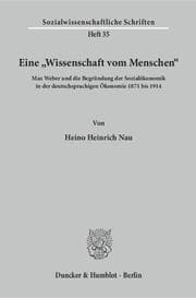 Cover von Eine 'Wissenschaft vom Menschen'.