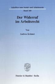 Cover von Der Widerruf im Arbeitsrecht.