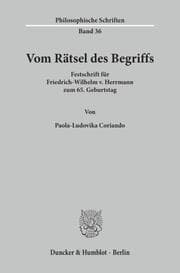 Cover von Vom Rätsel des Begriffs.