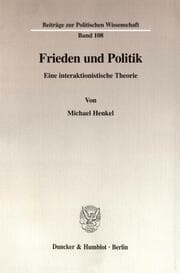 Cover von Frieden und Politik.