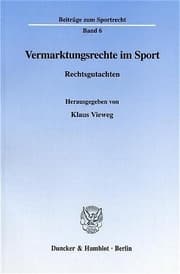 Cover von Vermarktungsrechte im Sport.