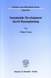Cover von Sustainable Development durch Raumplanung.
