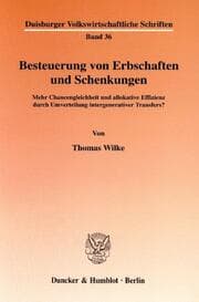 Cover von Besteuerung von Erbschaften und Schenkungen.