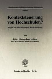 Cover von Kontextsteuerung von Hochschulen?
