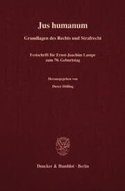 Cover von Jus humanum.